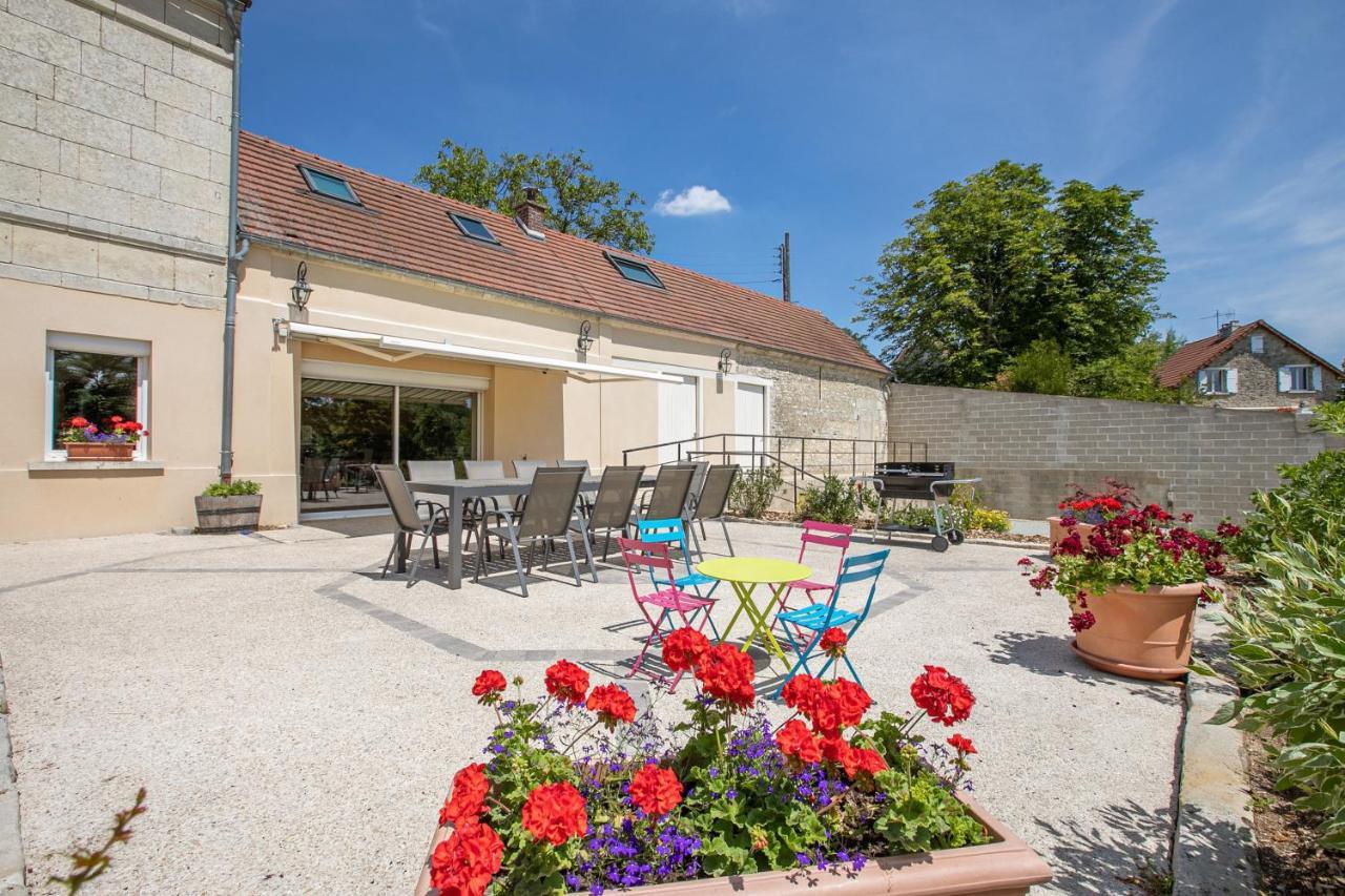 Les Ormes - Grande Maison Avec Jacuzzi Largny-sur-Automne Dış mekan fotoğraf